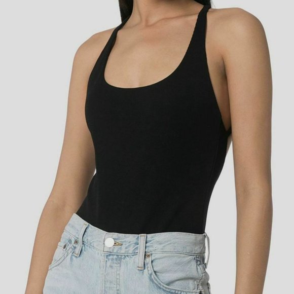 GAUGE81 Black Ribbed Lille Bodysuit XS NWT